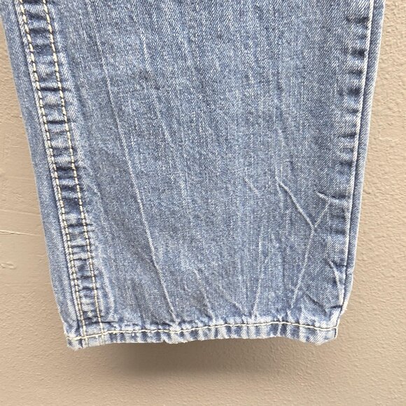 Axe & Crown Jeans Mens 33x32 Blue Slim Boot Distressed Denim Back Flap Pockets - Picture 3 of 14